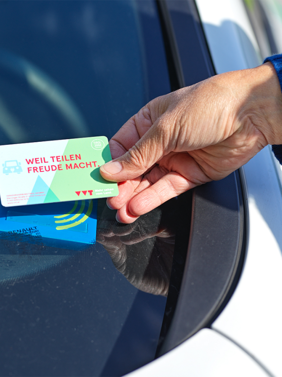 VVT Karte für E-Carsharing E-Carsharing Karte schaltet ein Auto für die Nutzung frei.
